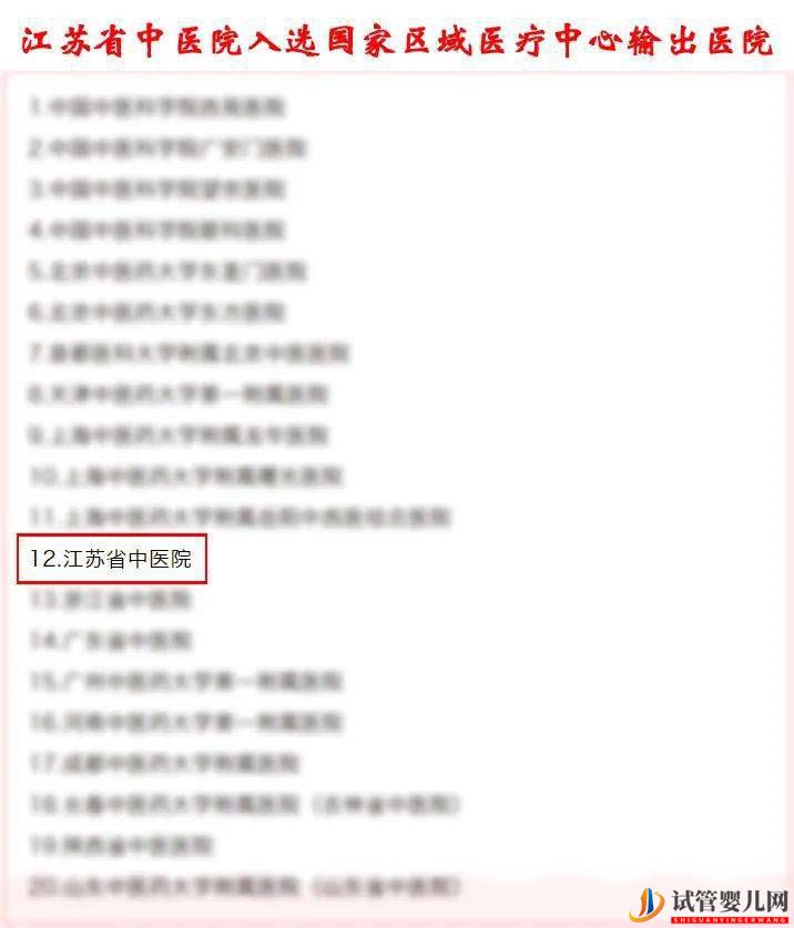 喜讯：江苏省中医院入选国家区域医疗中心输出医院(试管婴儿费用大概要多少钱)(图2)